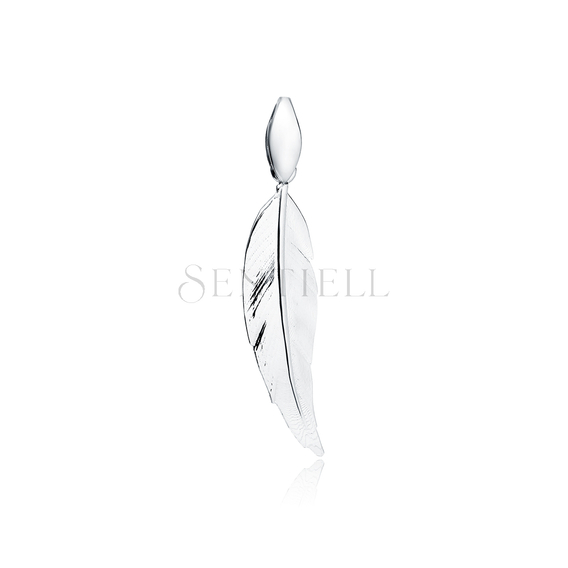 Silver (925) elegant pendant - feather