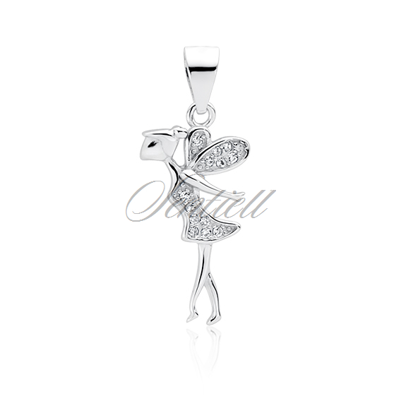 Silver (925) fairy pendant with zirconia