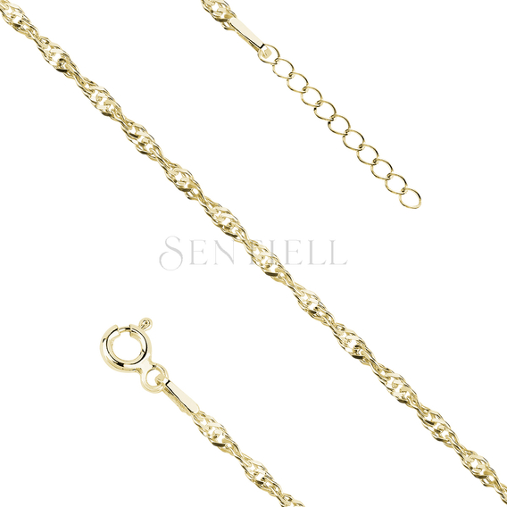 Silver (925) gold-plated anklet singapur - adjustable size