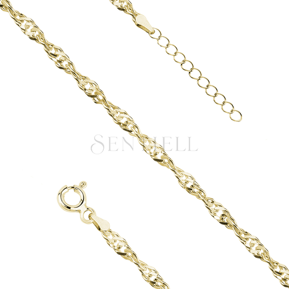 Silver (925) gold-plated anklet singapur - adjustable size