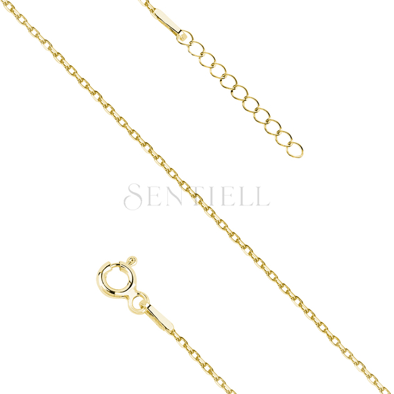 Silver (925) gold-plated bracelet diamond cut anchor