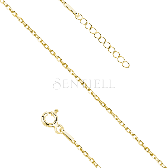 Silver (925) gold-plated bracelet diamond cut anchor