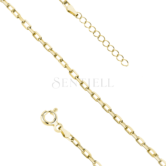 Silver (925) gold-plated bracelet diamond cut anchor