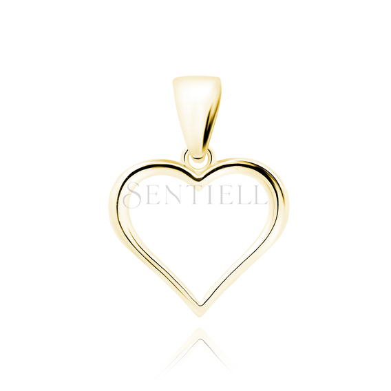 Silver (925) gold-plated charm - heart