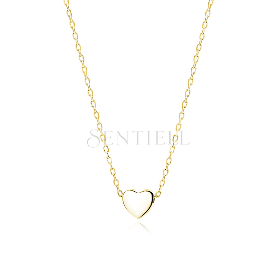 Silver (925) gold-plated choker necklace with heart