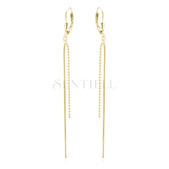 Silver (925) gold-plated earrings with chains