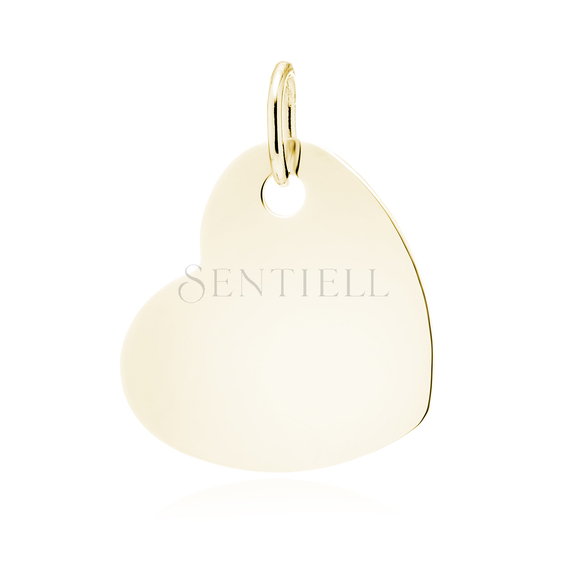 Silver (925) gold-plated heart pendant
