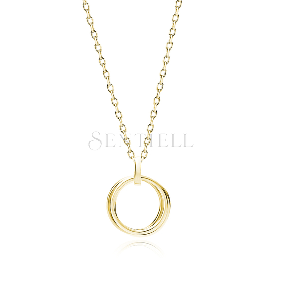 Silver (925) gold-plated necklace - circles