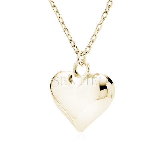 Silver (925) gold-plated necklace - heart