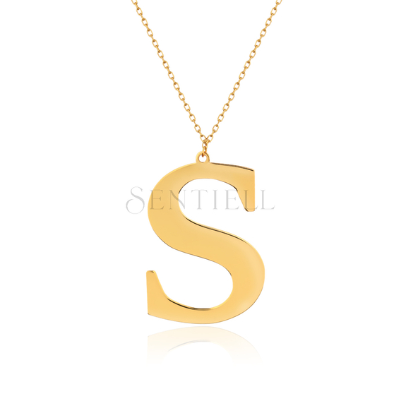 Silver (925) gold-plated necklace - letter S