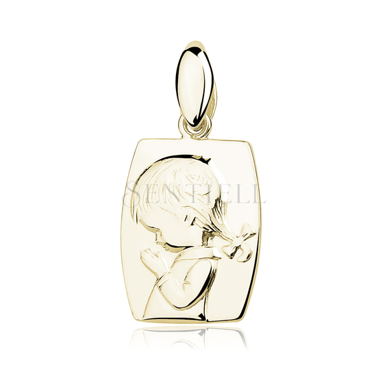 Silver (925) gold-plated pendant - praying child