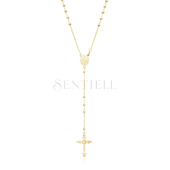 Silver (925) gold-plated rosary necklace