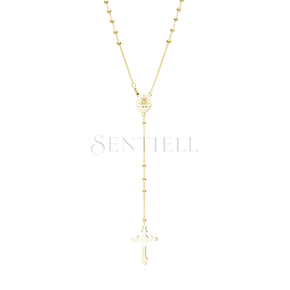 Silver (925) gold-plated rosary necklace