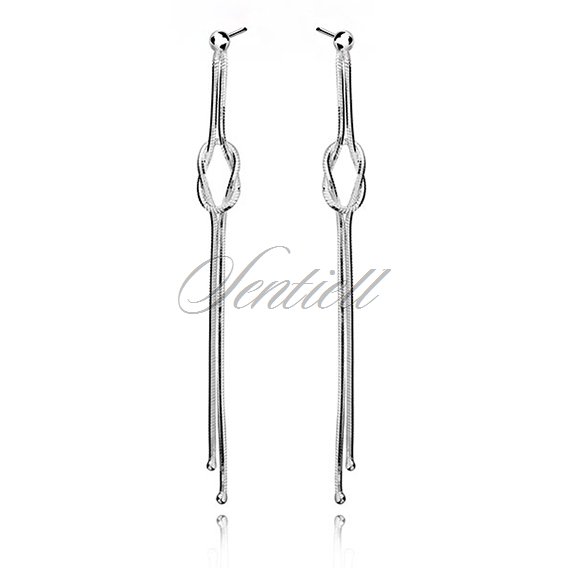 Silver (925) hanging earrings with loop