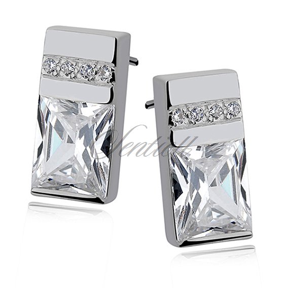 Silver (925) impressive earrings white zirconia