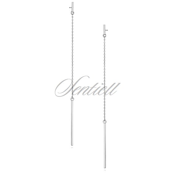 Silver (925) long earrings