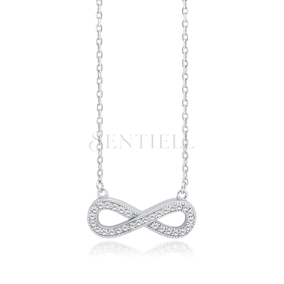 Silver (925) necklace Infinity with zirconia