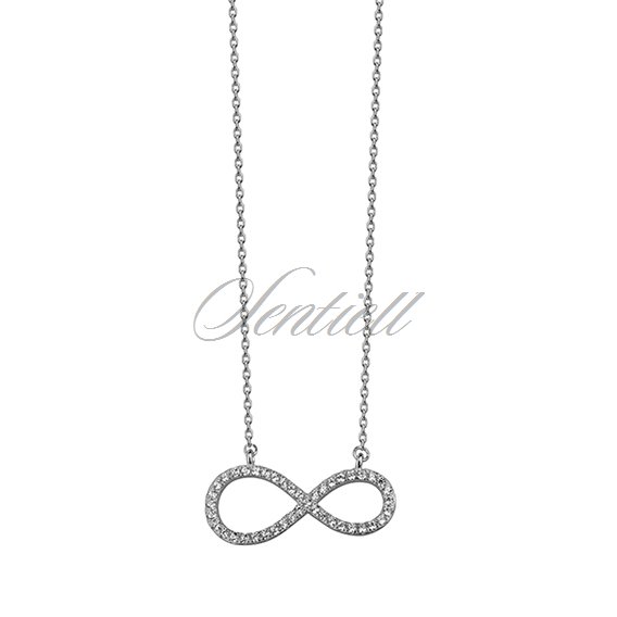 Silver (925) necklace Infinity with zirconia