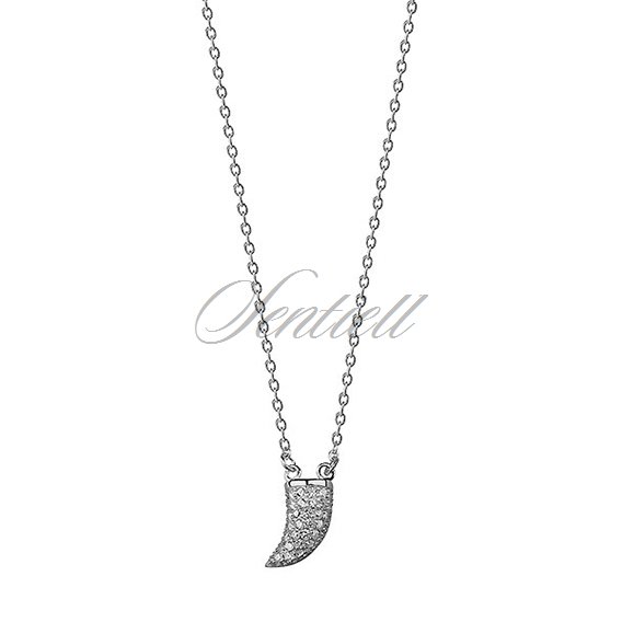 Silver (925) necklace - canine with zirconia