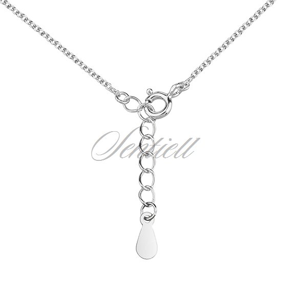 Silver (925) necklace  - crescent with zirconias