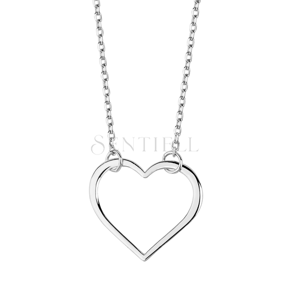 Silver (925) necklace heart