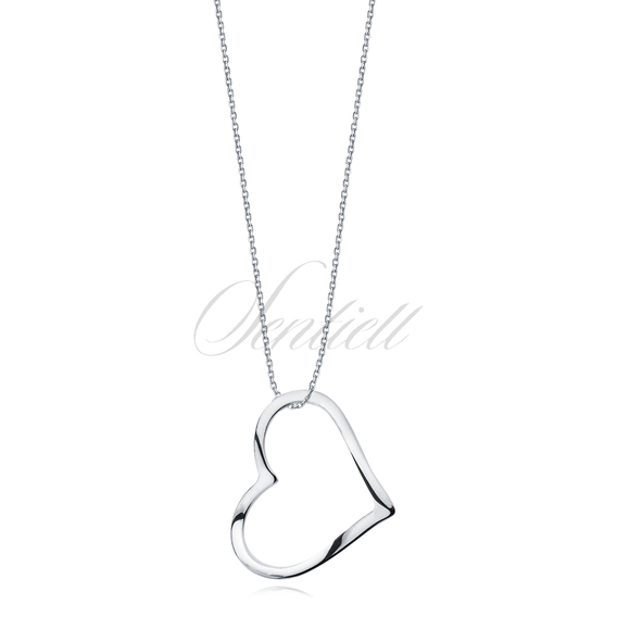 Silver (925) necklace - heart
