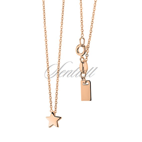 Silver (925) necklace star, gold-plated