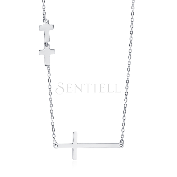 Silver (925) necklace with crosses