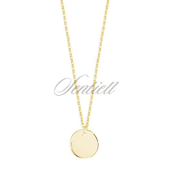 Silver (925) necklace with gold-plated circle