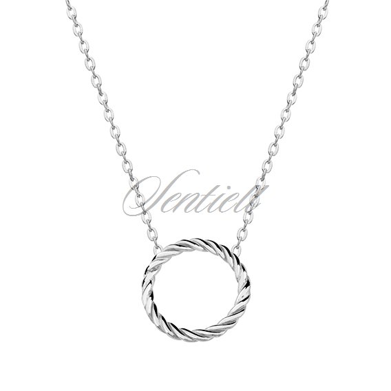 Silver (925) necklace with round pendant