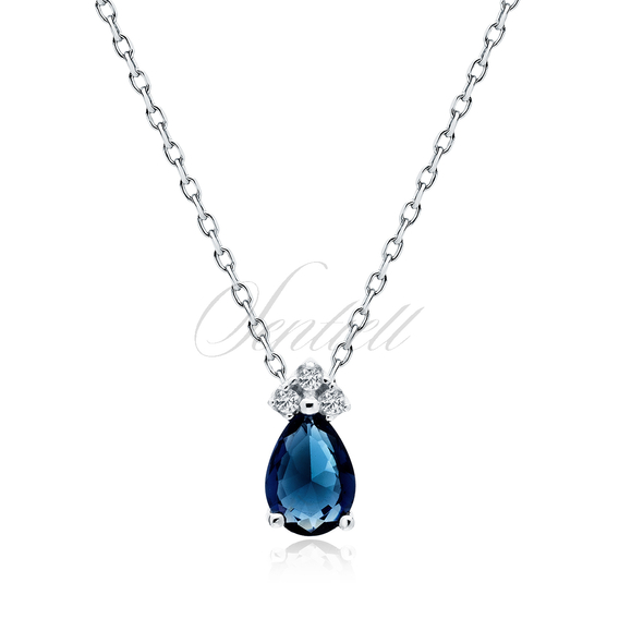 Silver (925) necklace with sapphire zirconia