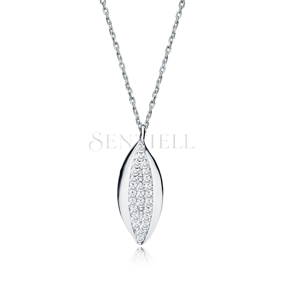 Silver (925) necklace with white zirconias