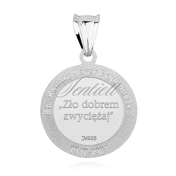 Silver (925) pendant - Blessed Popiełuszko priest