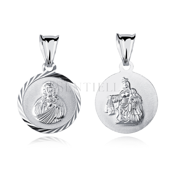 Silver (925) pendant Jesus Christ / Scapular Mary