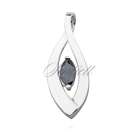 Silver (925) pendant black zirconia