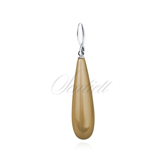 Silver (925) pendant - brown color shell pearl