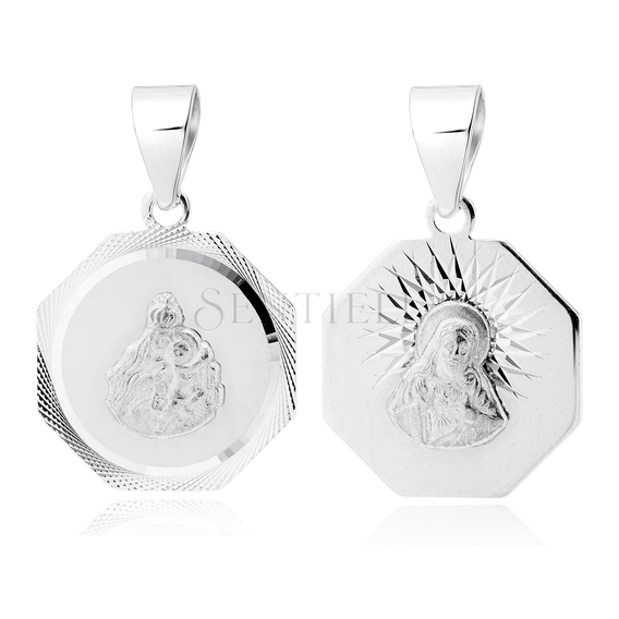 Silver (925) pendant diamond cut - Scapular Mary / Blessed Virgin