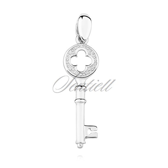 Silver (925) pendant heart key