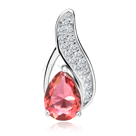 Silver (925) pendant with ruby zirconia