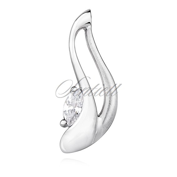 Silver (925) pendant with white zirconia