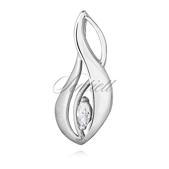 Silver (925) pendant with white zirconia