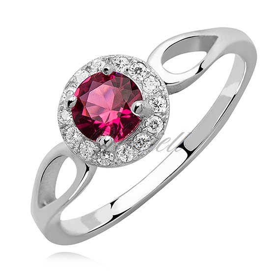 Silver (925) ring with ruby zirconia