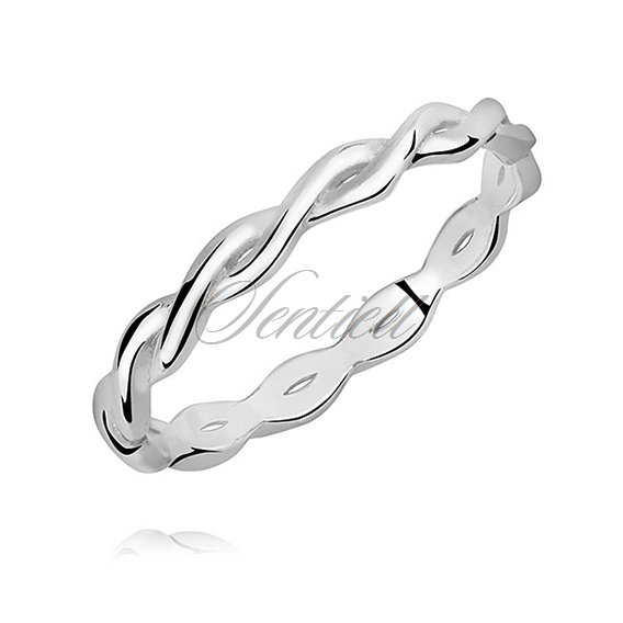 Silver (925) subtle, braid ring