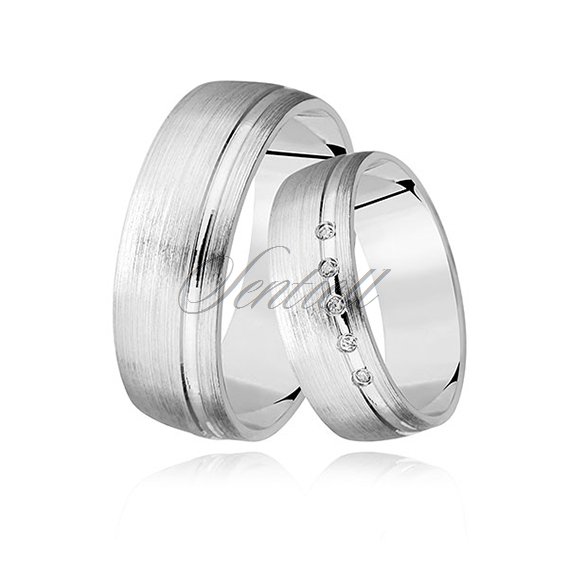Silver (925) wedding ring, satin