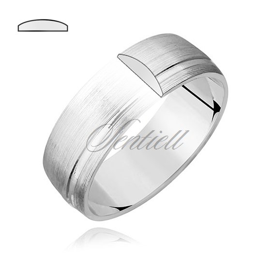 Silver (925) wedding ring, satin