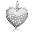 Silver (925) Pendant heart with holes