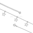 Silver (925) anklet with stars