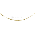 Silver (925) ball chain necklace 8L - gold plated