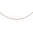 Silver (925) ball chain necklace 8L - rose gold plated