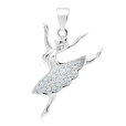 Silver (925) ballerina pendant with zirconia